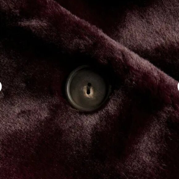 NWT Vince Plush Faux Fur Plum Wine Casual Jacket XXS $592 - Picture 14 of 16